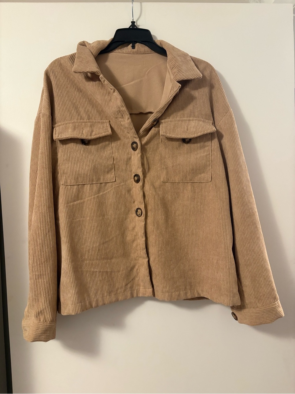 Tan Corduroy Shacket